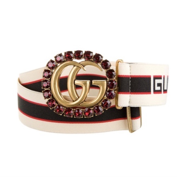 gucci crystal belt